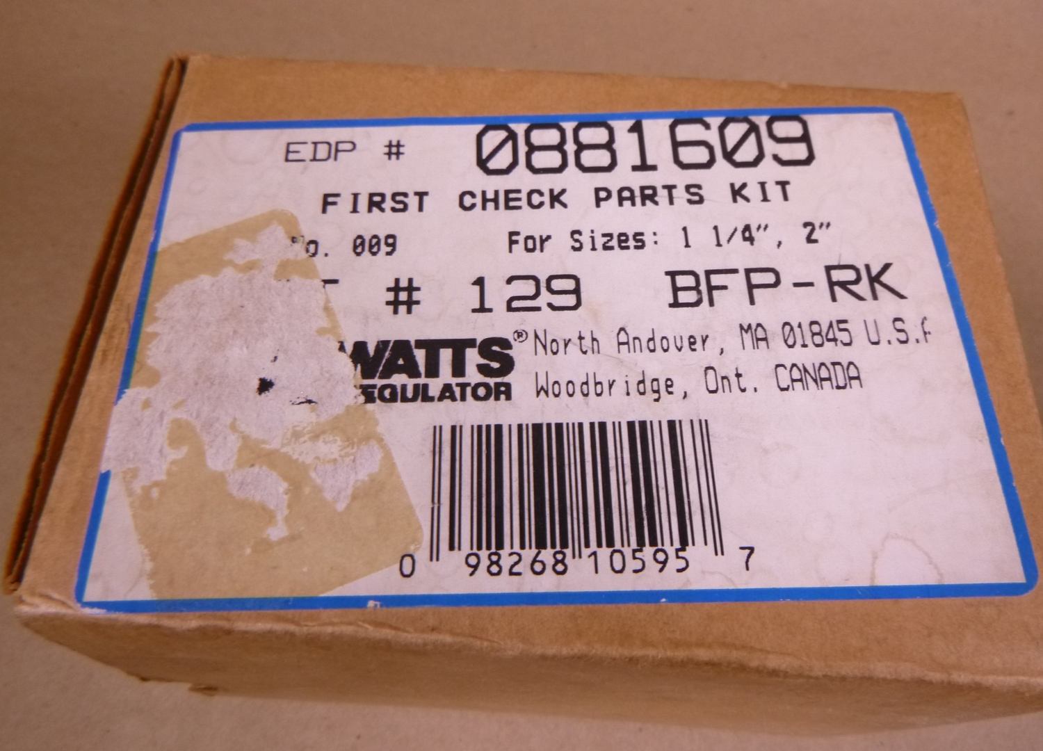 WATTS 0881609, Kit 