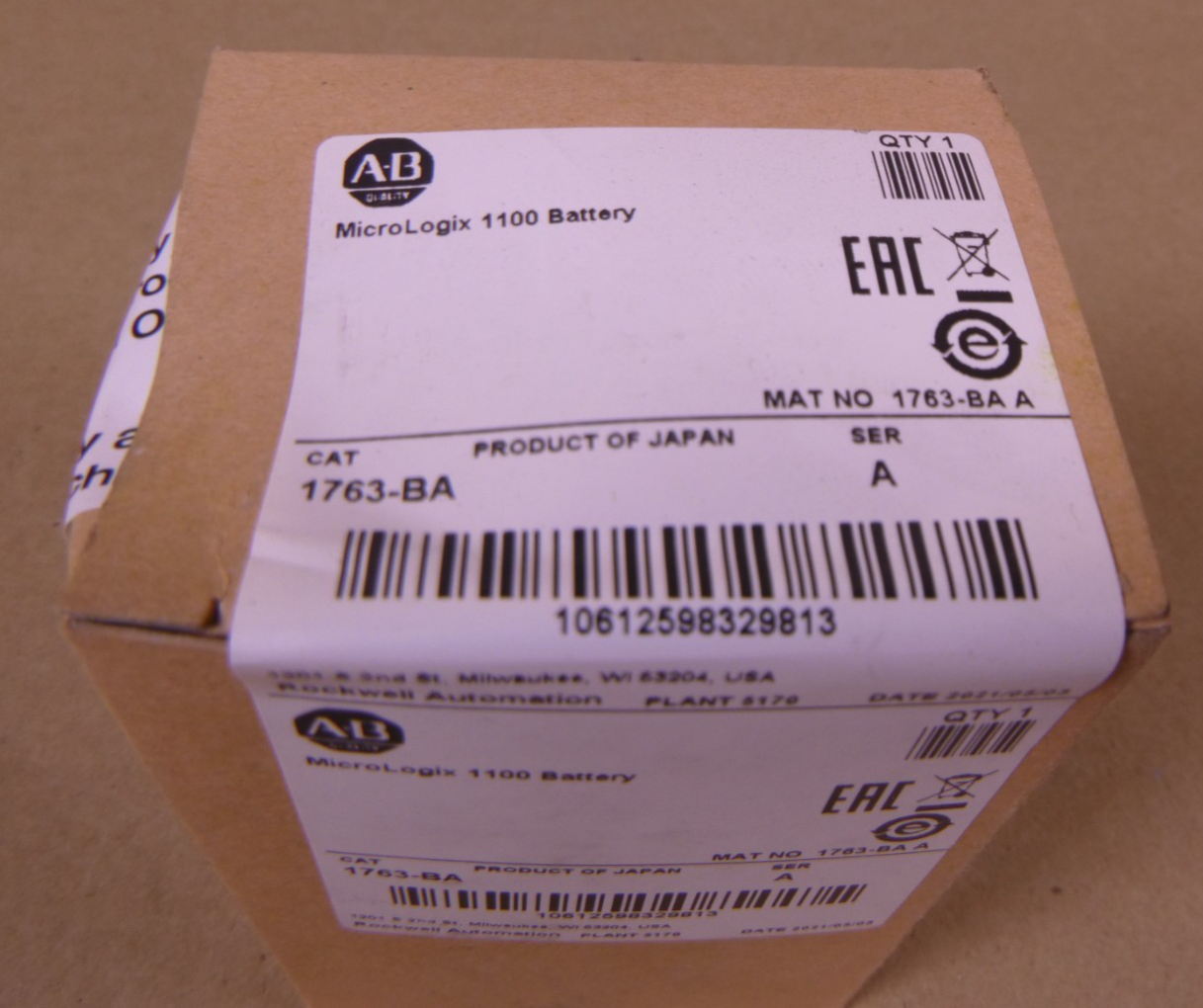 NEW Sealed Allen Bradley 1763-BA Ser A MICROLOGIX 1100 BATTERY | Electrical MRO Replacement Parts &amp; Components and Commercial Electrical Supplies Company
