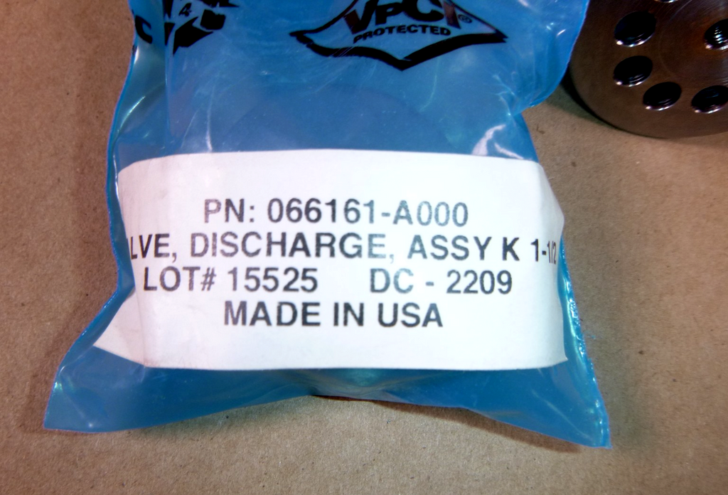 Tuthill Kinney Piston Pump Assembly K 1-1/2 Discharge Valve 066161-A000 (4 Pcs) | Industrial MRO Replacement Parts, Manufacturing Machine Parts & Components, Heavy Equipment Parts Supplier