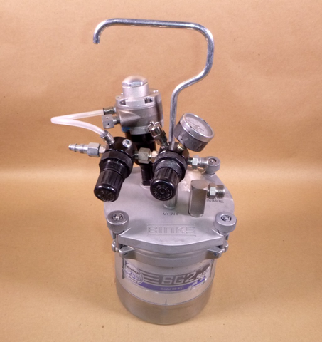 Binks SG2 Plus Pressure Cup Model 80-651 With Gast Rotary Agitator 2 Quart | Industrial MRO Tools and Replacement Industrial Equipment Components