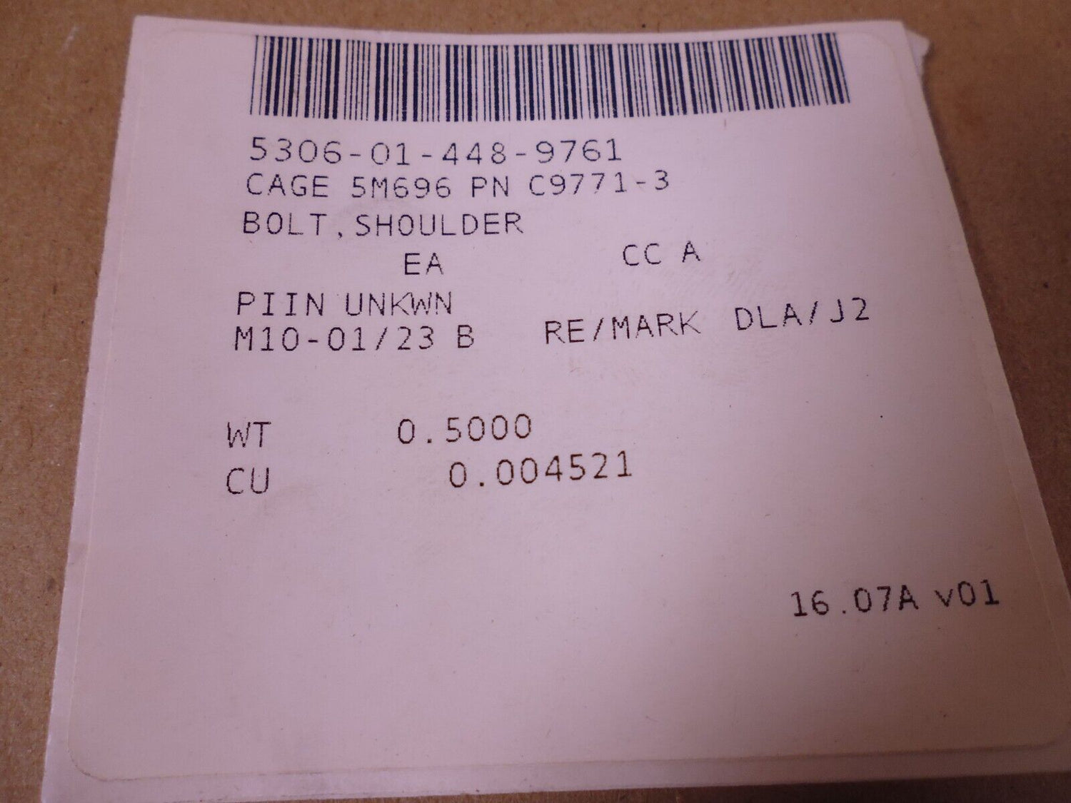 (3x) VS3643-1 Shoulder Bolt AIC4431-3 C9771-3 , 5306-01-448-9761 | Industrial Replacement Nuts &amp; Bolts Distributor and Machinery Screws &amp; Fasteners Supply