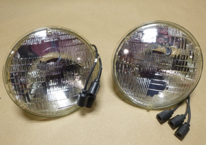 (2x) USGI M998, M939, M35 7" 24 Volt 3 Wire Incandescent Headlamps 8741491