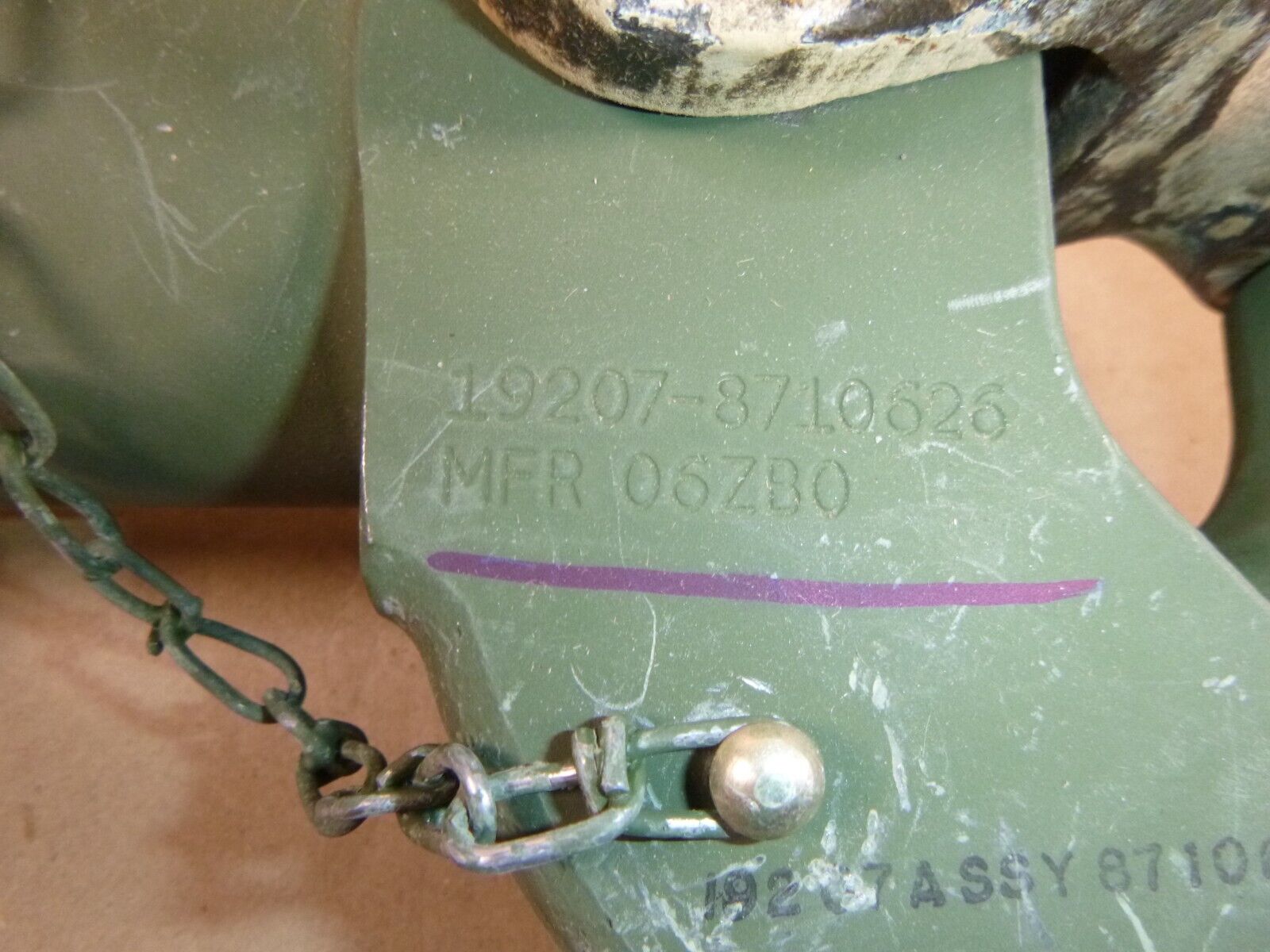 USED USGI FMTV HEMTT TOW PINTLE ASSEMBLY 8710630, MS51117-1, 2540-00-047-3926 | Genuine FMTV Replacement Parts, LMTV Parts For Sale and Military Surplus Medium Tactical Vehicle Parts &amp; Components