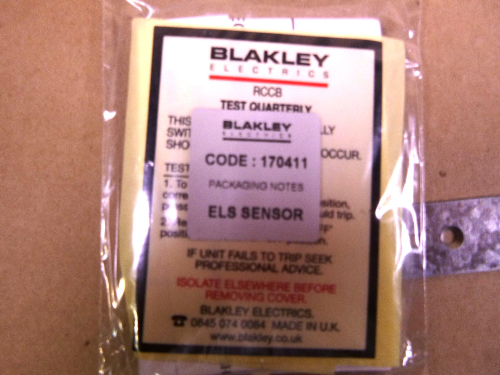 Blakley Electronics Earth Leakage Sensor ELS/110/25/50Hz, 110 Volt 50 Hz | Industrial MRO Tools and Replacement Industrial Equipment Components