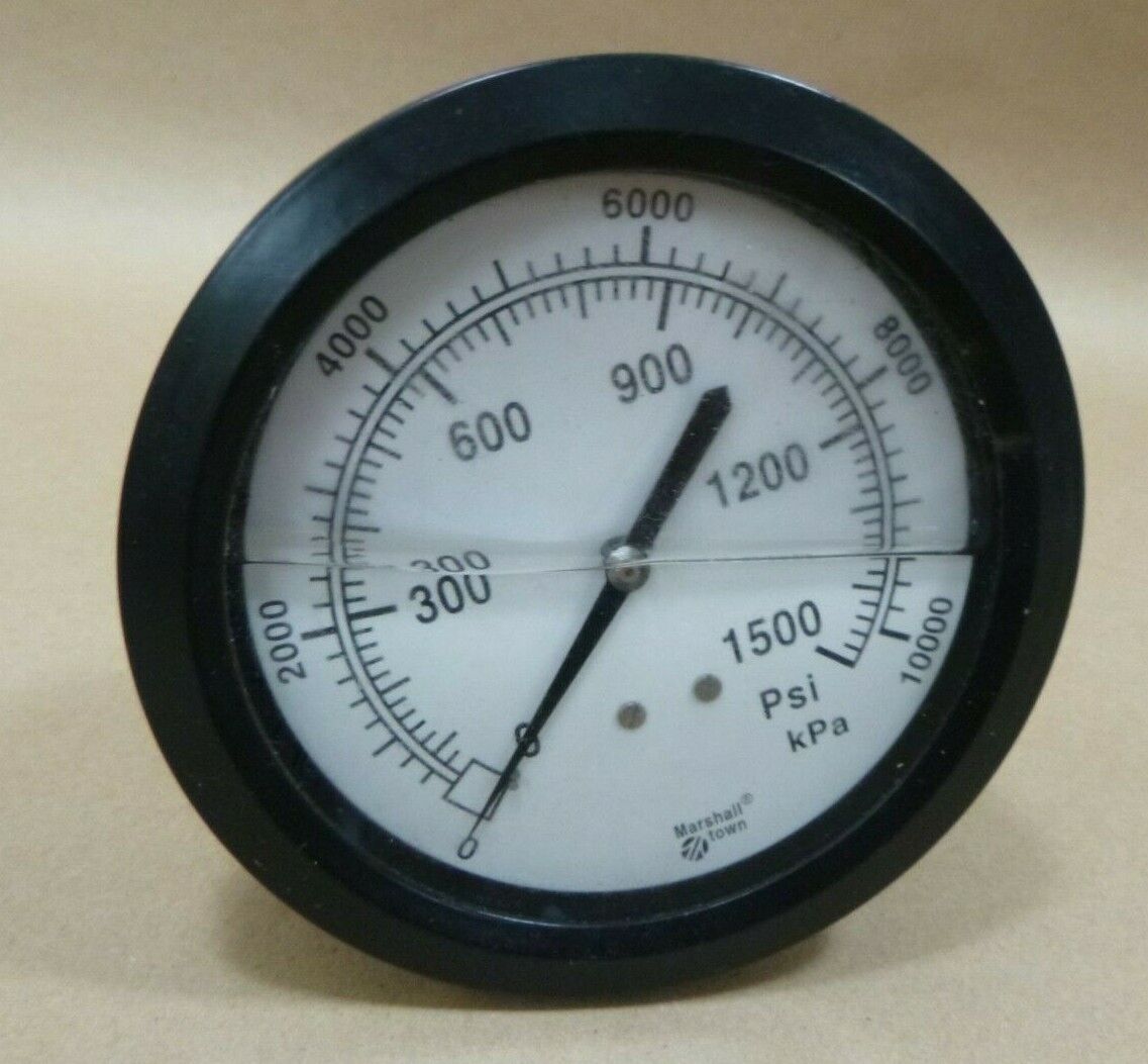 MARSHALLTOWN G19176 4.5" HEAVY DUTY PRESSURE GAUGE 1500PSI 10000KPA 1/2" NPT USA | Industrial MRO Replacement Parts, Manufacturing Machine Parts &amp; Components, Heavy Equipment Parts Supplier