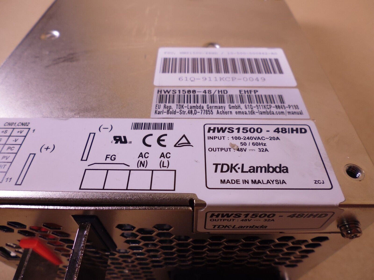 TDK-LAMBDA HWS1500-48HD AC/DC Converter Power Supply 1500W 48V 32A | Electrical MRO Replacement Parts &amp; Components and Commercial Electrical Supplies Company