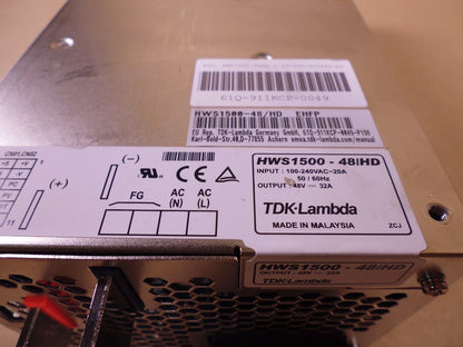 TDK-LAMBDA HWS1500-48HD AC/DC Converter Power Supply 1500W 48V 32A | Electrical MRO Replacement Parts &amp; Components and Commercial Electrical Supplies Company