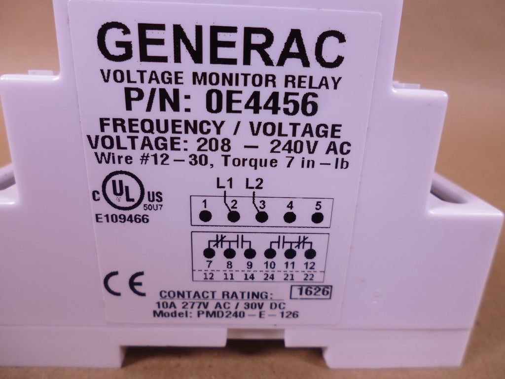 OEM Generac 0E4456 Voltage Frequency Monitor Relay , 208-240VAC | Genuine MEP Generator Replacement Parts and Military Surplus Generator Parts