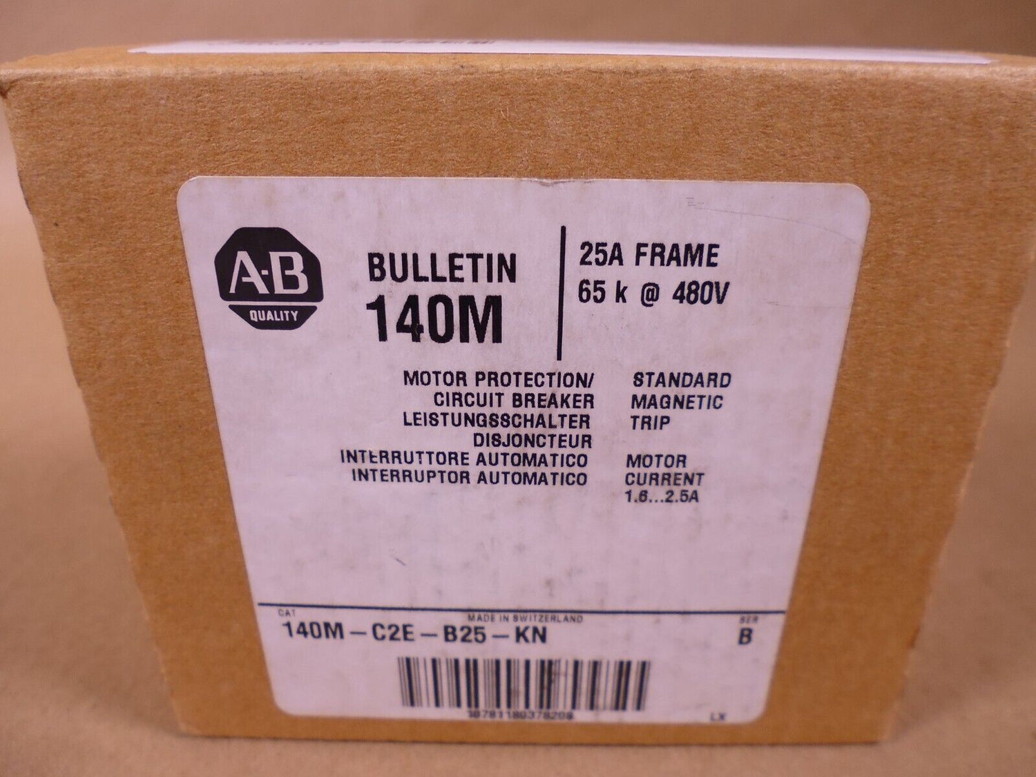 Allen Bradley 140M-C2E-B25-KN Series B Motor Protection Circuit Breaker 1.5-2.5A | Electrical MRO Replacement Parts &amp; Components and Commercial Electrical Supplies Company