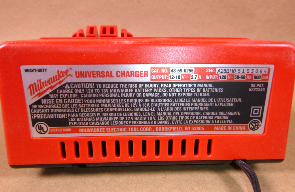 48-59-0255 Milwaukee Power Plus Universal One Hour NiCd AC Charger | Industrial MRO Tools and Replacement Industrial Equipment Components