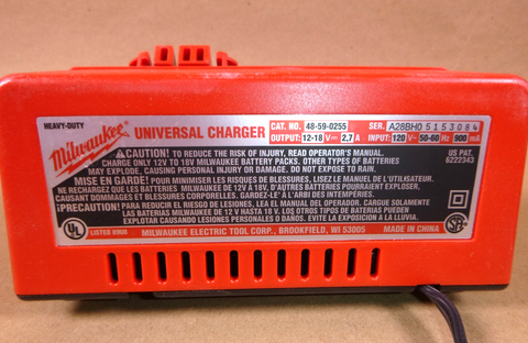 48-59-0255 Milwaukee Power Plus Universal One Hour NiCd AC Charger | Industrial MRO Tools and Replacement Industrial Equipment Components