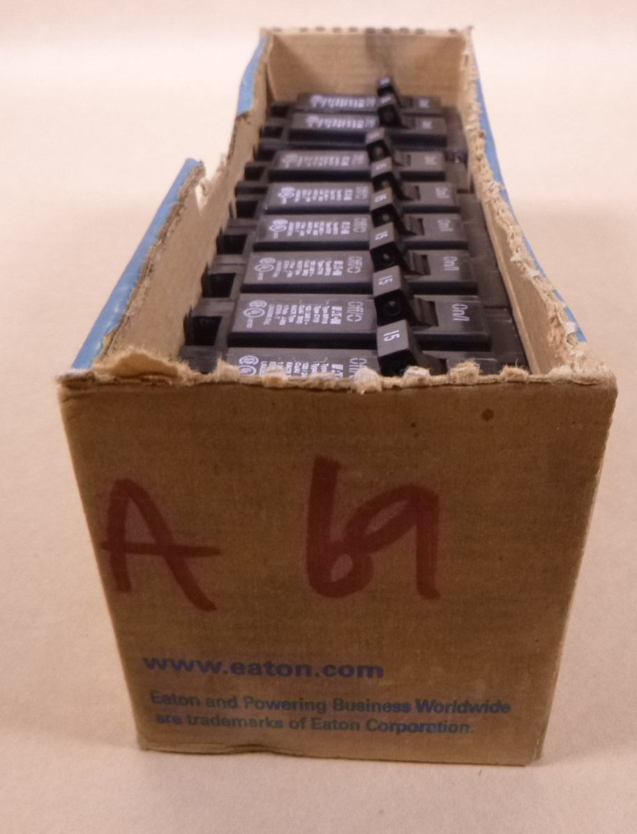 (Lot Of 9) NOS Eaton BR115 Circuit Breaker 15A 1-Pole 120/240V C115 | Electrical MRO Replacement Parts &amp; Components and Commercial Electrical Supplies Company