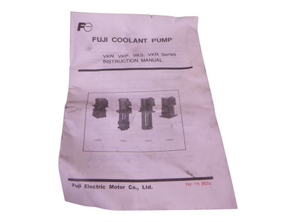 480V Fuji Electric VKP075A Coolant Pump 180W , 0.45A , 100 I/min , 3m Head, 1/2" | Industrial Electric Motors, Pumps &amp; Parts