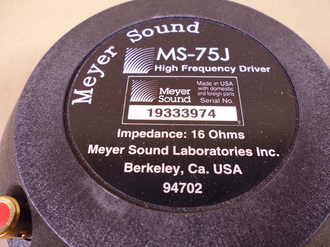 Meyer Sound MS-75J Replacement Driver UPJ-1P, UPJ-1XP Loudspeaker 40.134.045.01