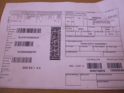 Unisys 2326404 Power Supply Assembly , 6130-00-402-9797 | Industrial MRO Replacement Parts, Manufacturing Machine Parts &amp; Components, Heavy Equipment Parts Supplier