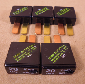 (5x) Snap Action Circuit Breaker 20 Amp Manual Reset , VB3-M20-F57 | Electrical MRO Replacement Parts & Components and Commercial Electrical Supplies Company