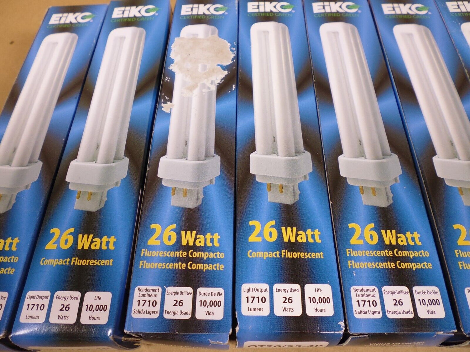 (10) NEW EIKO QT26/35-4P 26W G24q-3 3500K Quad-Tube CFL Lamp Light Bulb | Electrical MRO Replacement Parts &amp; Components and Commercial Electrical Supplies Company