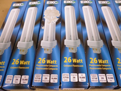 (10) NEW EIKO QT26/35-4P 26W G24q-3 3500K Quad-Tube CFL Lamp Light Bulb | Electrical MRO Replacement Parts &amp; Components and Commercial Electrical Supplies Company
