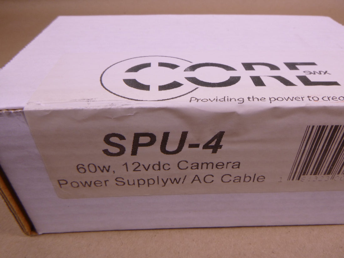 Core SWX SPU-4 Camera Power Supply w/ AC Cable , 60W 12VDC , 4-Pin XLR | Electrical MRO Replacement Parts &amp; Components and Commercial Electrical Supplies Company