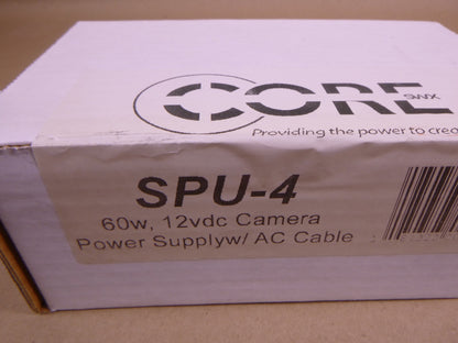 Core SWX SPU-4 Camera Power Supply w/ AC Cable , 60W 12VDC , 4-Pin XLR | Electrical MRO Replacement Parts &amp; Components and Commercial Electrical Supplies Company