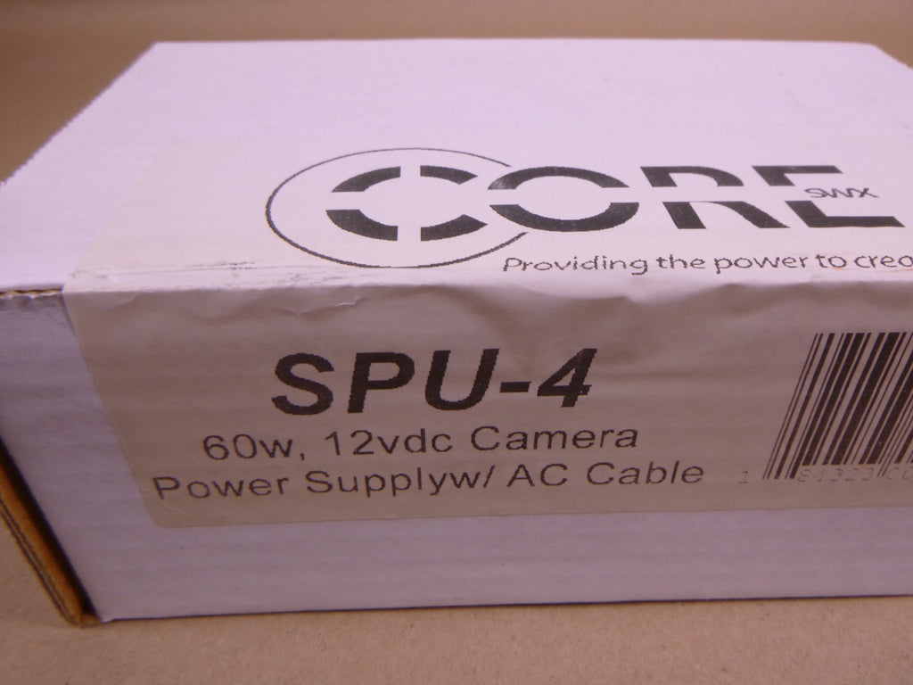 Core SWX SPU-4 Camera Power Supply w/ AC Cable , 60W 12VDC , 4-Pin XLR | Electrical MRO Replacement Parts & Components and Commercial Electrical Supplies Company