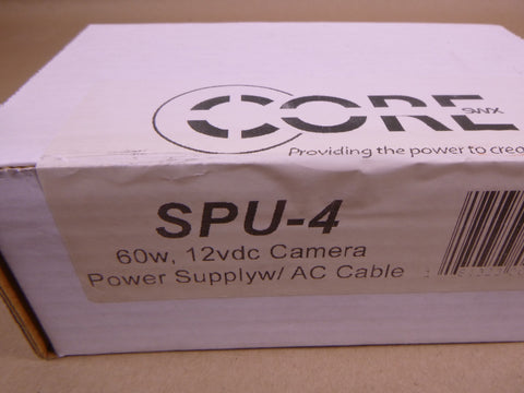 Core SWX SPU-4 Camera Power Supply w/ AC Cable , 60W 12VDC , 4-Pin XLR | Electrical MRO Replacement Parts & Components and Commercial Electrical Supplies Company