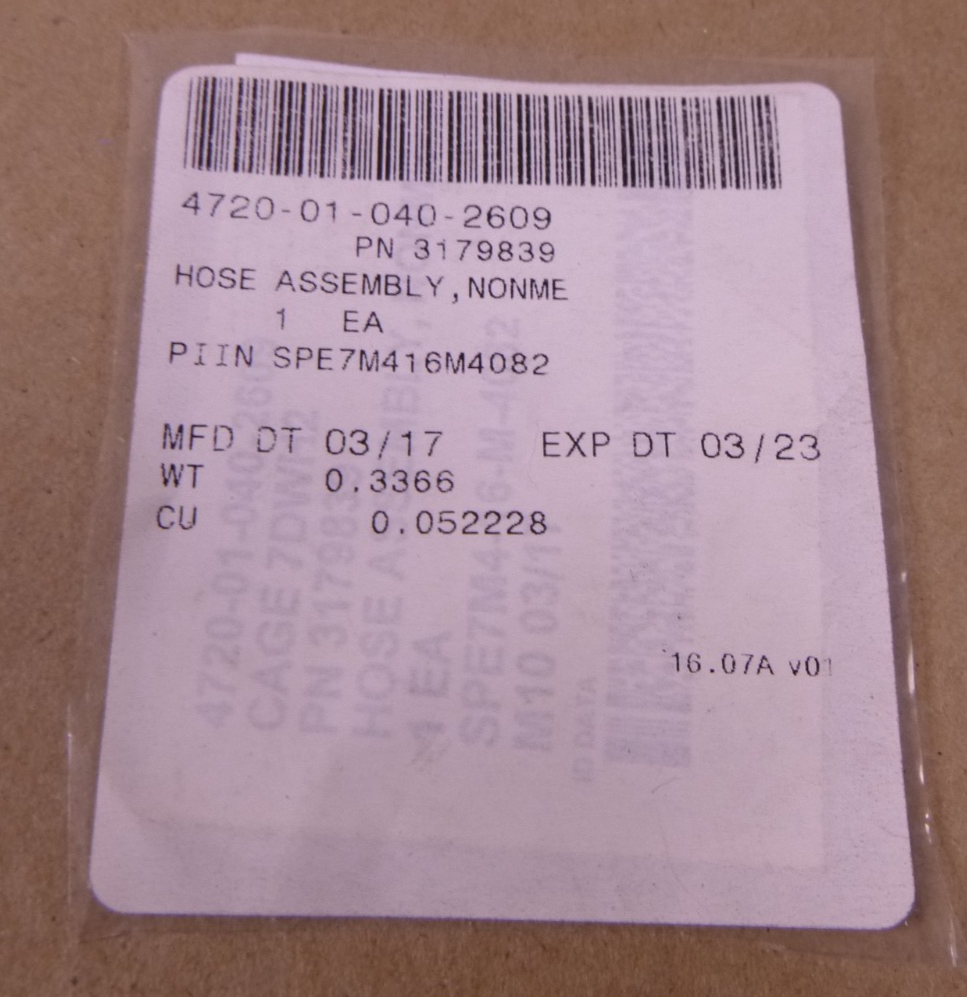 IEP6AC0210 Preece 500PSI Hose 3179839 , 4720-01-040-2609 | Industrial MRO Replacement Parts, Manufacturing Machine Parts &amp; Components, Heavy Equipment Parts Supplier