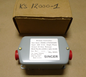 USGI Singer KS-12000-1 Heated Window Controller 220 Vac Single Phase 10 Amp