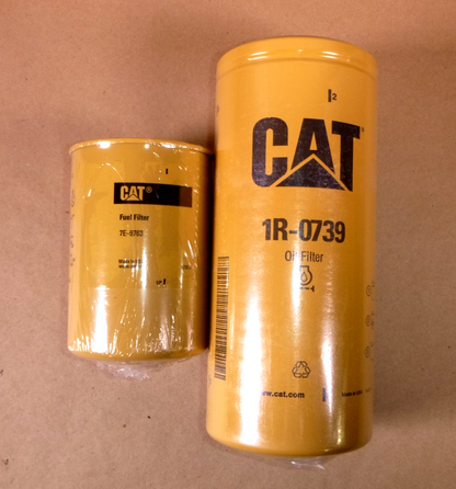 Caterpillar 7E-9763 Fuel &amp; 1R-0739 Oil Filter Set For 3116 Cat Engine 4R9802 | Industrial Tractor Parts Supplier and Surplus Tractor Parts &amp; Accessories