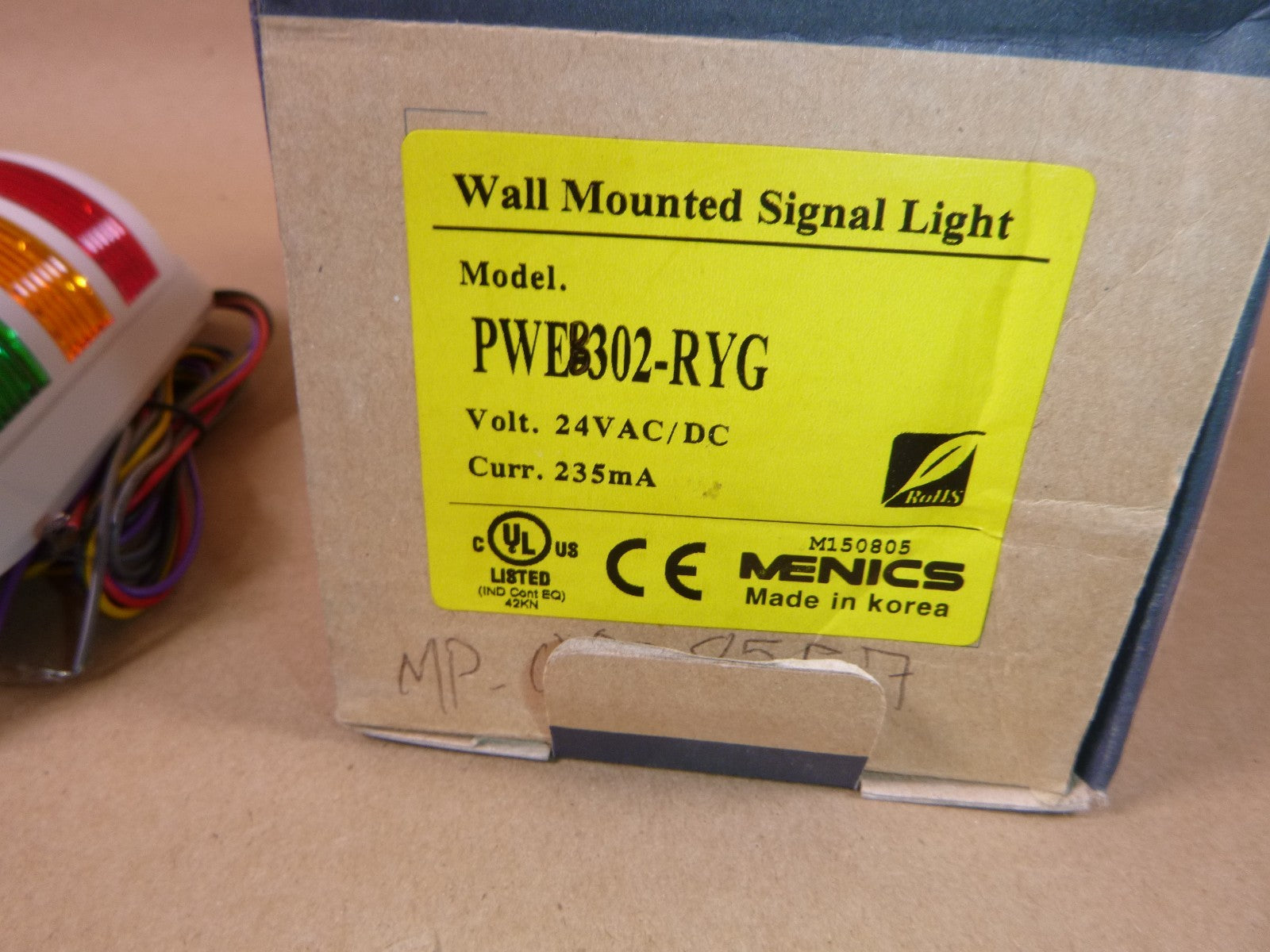 Menics PWEB-302-RYG Wall Mount LED Tower Light, Red Yellow Green, 24V, w/ Alarm | Replacement Truck Parts, Trailer Accessories, Automobile Supplies, Car Parts &amp; Accessories