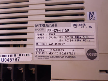 FR-CV-H15K Mitsubishi Inverter 480V Freqrol CV 15KW 20HP | Electrical MRO Replacement Parts &amp; Components and Commercial Electrical Supplies Company