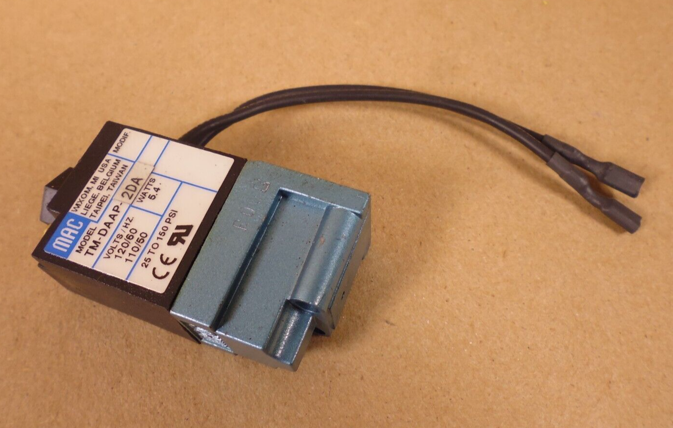 MAC TM-DAAP-2DA Solenoid Valve Coil 120/60 110/50 25-150PSI 5.4Watts | Industrial MRO Replacement Parts, Manufacturing Machine Parts &amp; Components, Heavy Equipment Parts Supplier