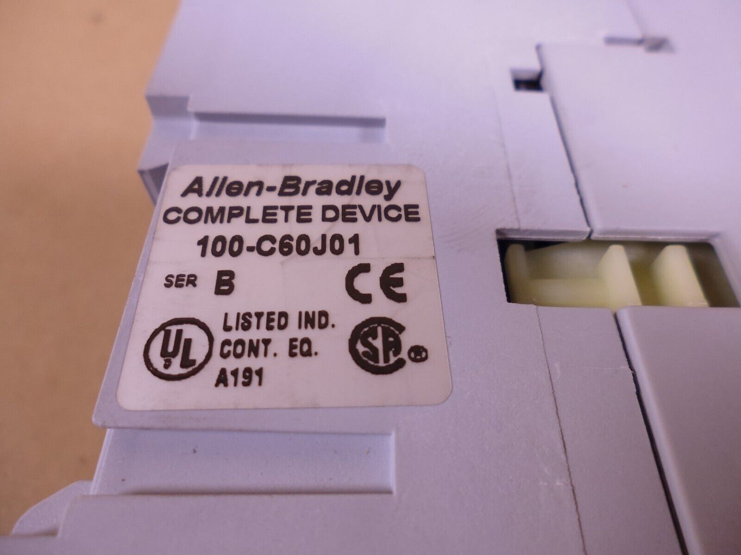 Allen Bradley 100-C60J01 Contactor 24V, 60HZ , 3 Pole, 1 N.C. Aux Cont, Ser B | Electrical MRO Replacement Parts &amp; Components and Commercial Electrical Supplies Company