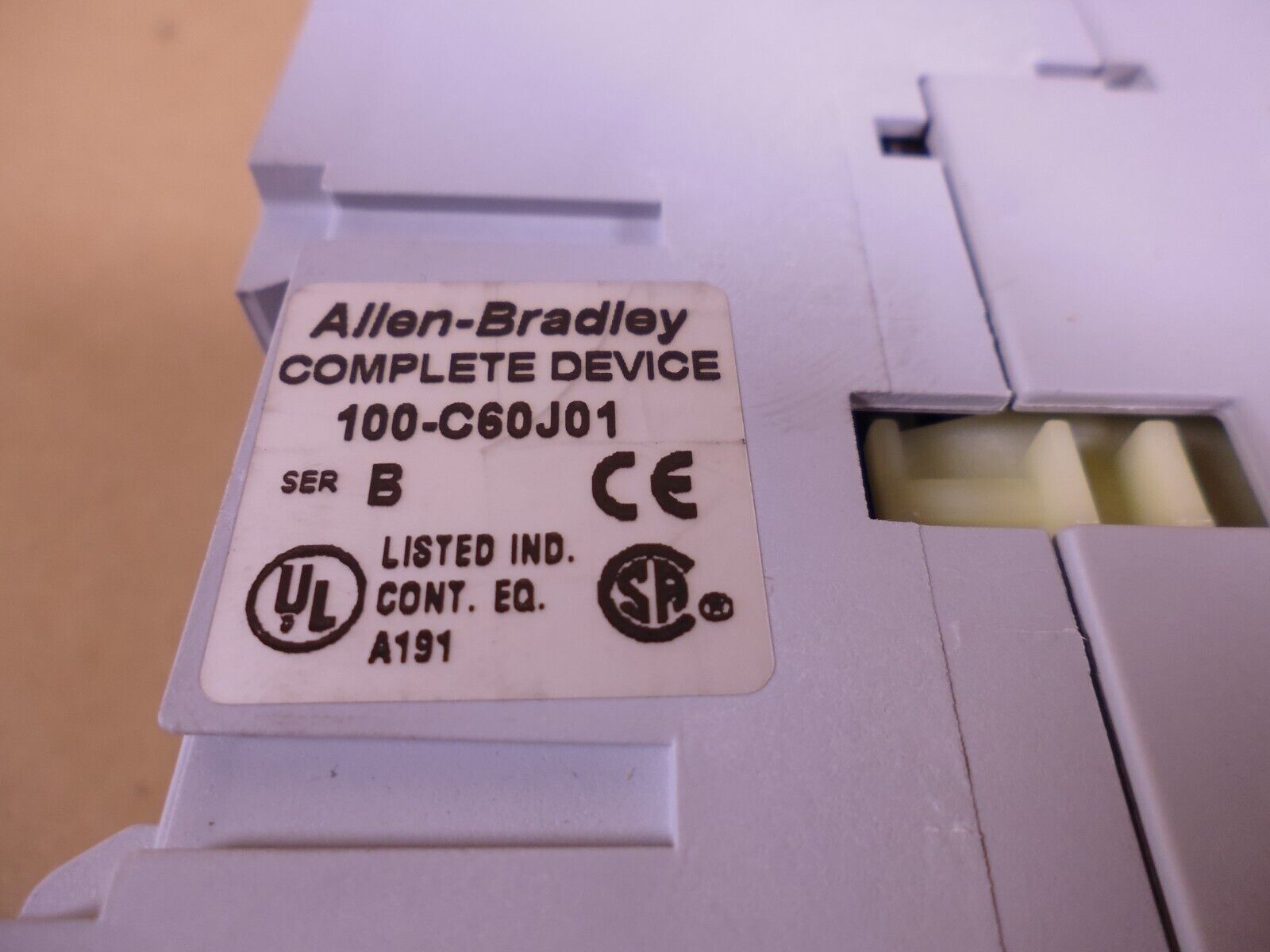 Allen Bradley 100-C60J01 Contactor 24V, 60HZ , 3 Pole, 1 N.C. Aux Cont, Ser B | Electrical MRO Replacement Parts &amp; Components and Commercial Electrical Supplies Company