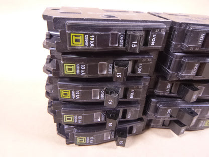 5 Square D QO120, 5 QO115 Snap In 1 Pole 20 &amp; 15 Amp Type QO Circuit Breaker | Electrical MRO Replacement Parts &amp; Components and Commercial Electrical Supplies Company