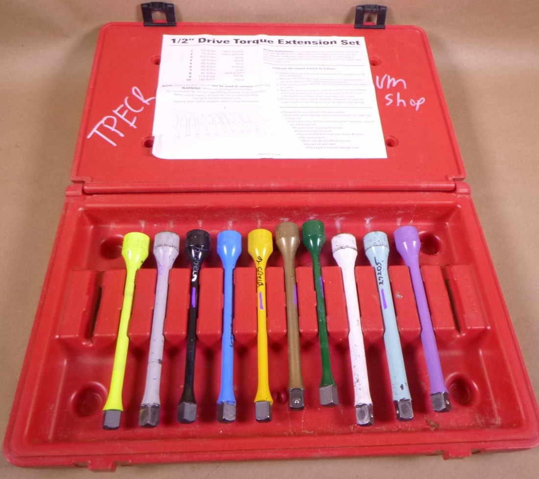 Ken-Tool 1/2" Drive Torque Extension 10-Piece Set , 45 To 140 Ft. Lb.