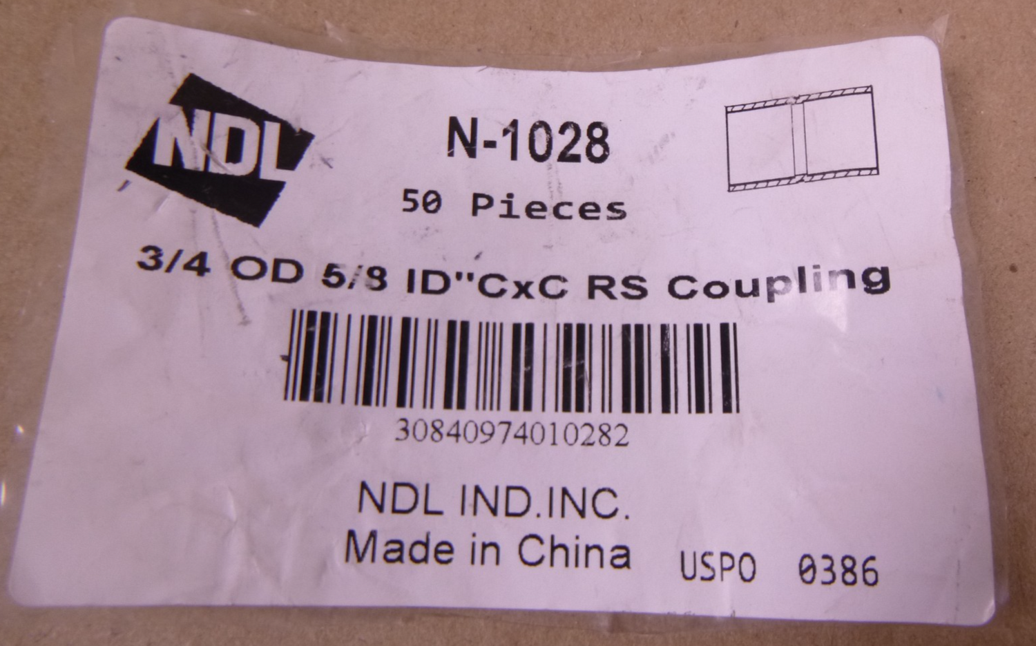 (32 PCS) NDL N-1028 Coupling 3/4" Rolled Stop Wrot Copper HVAC Refrigeration | Industrial Replacement Nuts &amp; Bolts Distributor and Machinery Screws &amp; Fasteners Supply