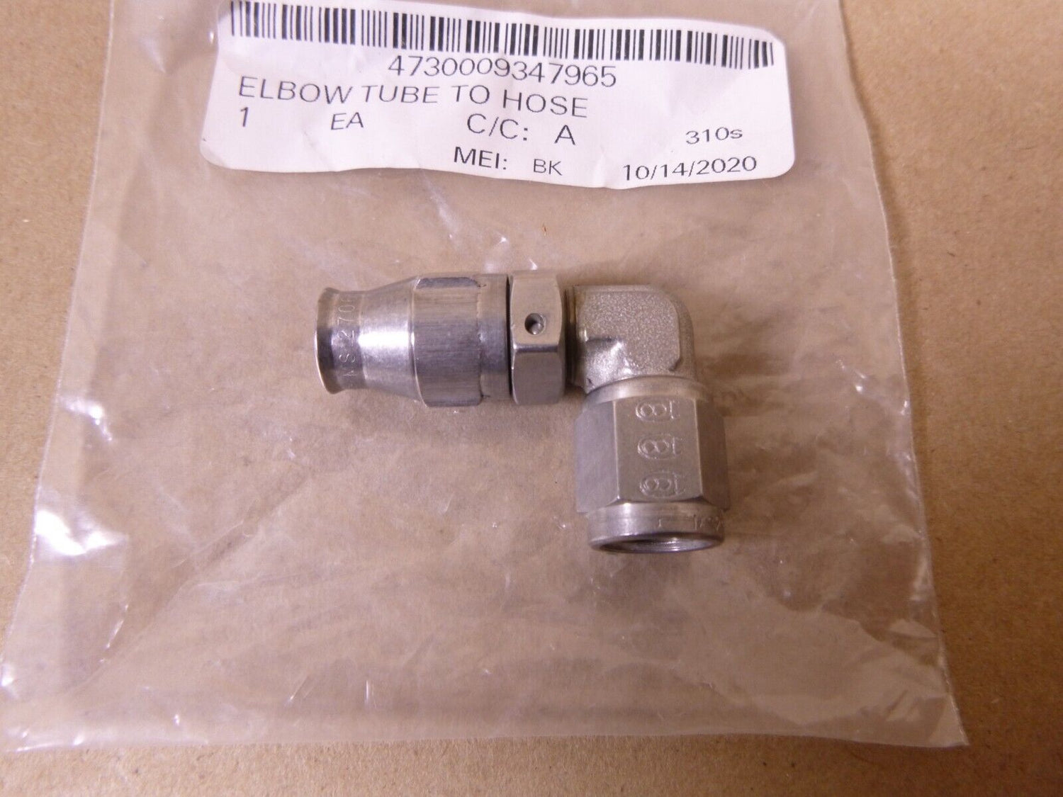 USGI Eaton Elbow Nipple MS27390-4C, G65104-4, 4730-00-934-7965 | Industrial Replacement Nuts &amp; Bolts Distributor and Machinery Screws &amp; Fasteners Supply