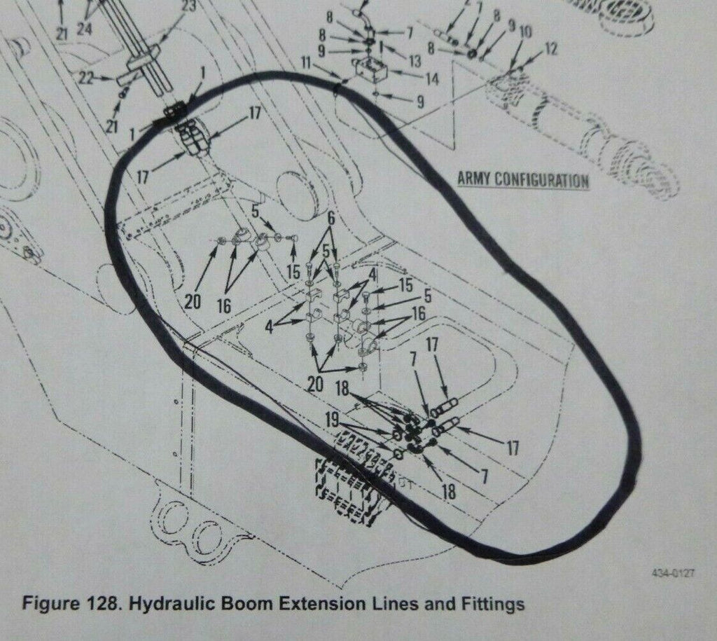KALMAR RT240 Hydraulic Boom Extension Hose A36353.0300, 4720-01-479-3126 | Industrial Tractor Parts Supplier and Surplus Tractor Parts & Accessories