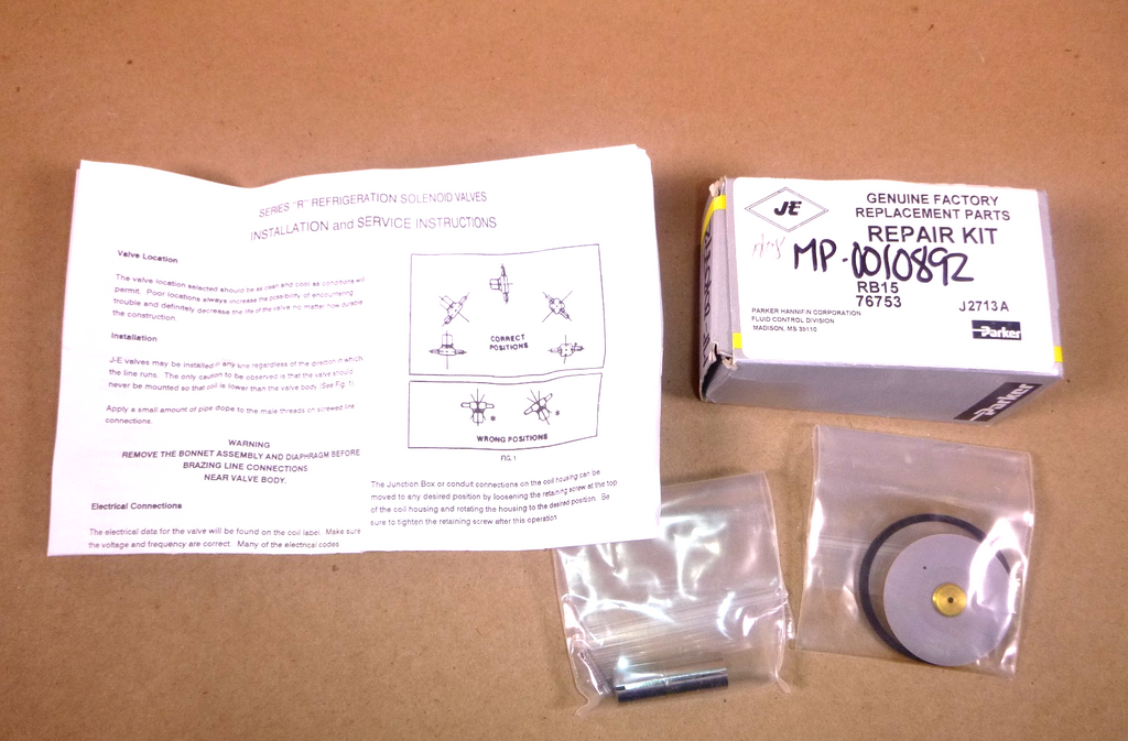 Parker 76753 ORB/RB15 Series Refrigeration Valve Repair Kit | Industrial MRO Replacement Parts, Manufacturing Machine Parts & Components, Heavy Equipment Parts Supplier