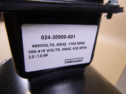 York Chiller 02430900001 Fan Motor 2 Hp. 1155 Rpm 460 Volt 3 Phase 56HZ Frame | Industrial Electric Motors, Pumps &amp; Parts