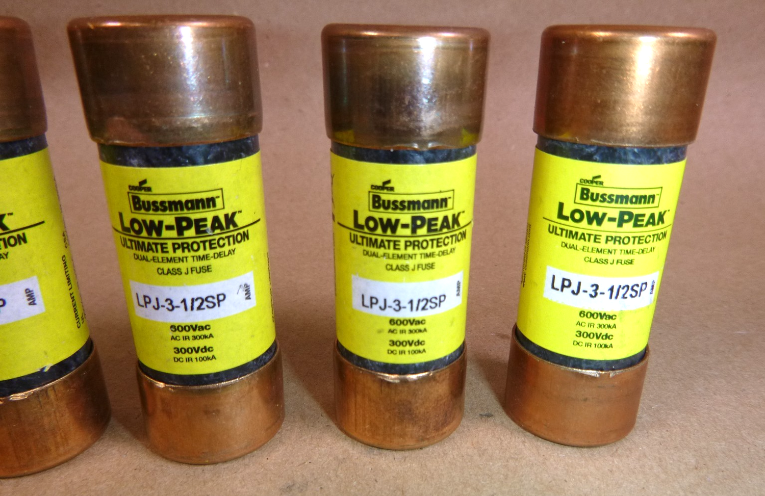 (Lot of 6) Bussmann LPJ-3-1/2SP Low-Peak Dual-Element Time-Delay Fuse, 3-1/2 A | Electrical MRO Replacement Parts &amp; Components and Commercial Electrical Supplies Company