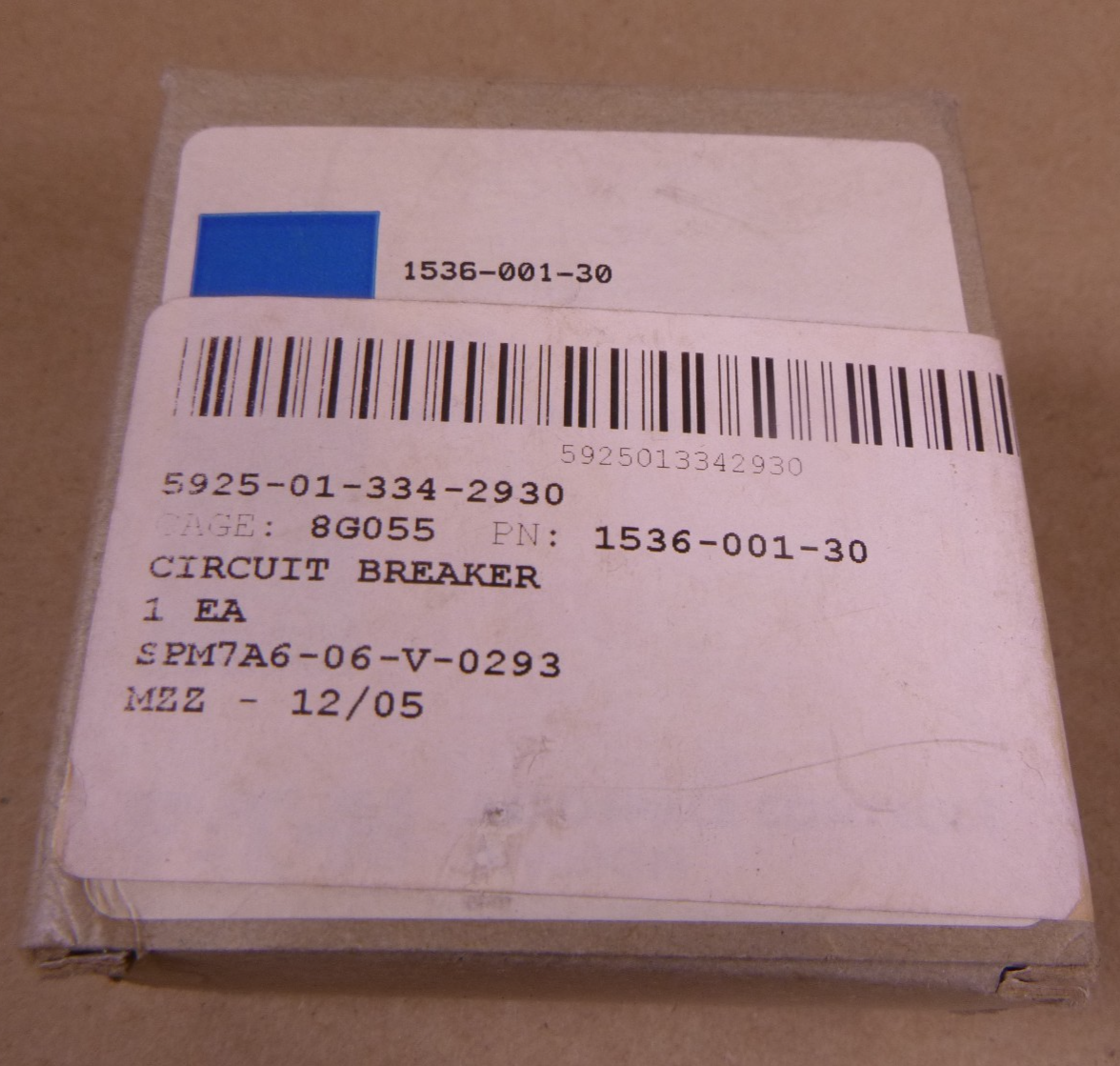 1536-001-30 Eaton Circuit Breaker 30 Amp 3 Pole , 5925-01-334-2930 | Electrical MRO Replacement Parts &amp; Components and Commercial Electrical Supplies Company