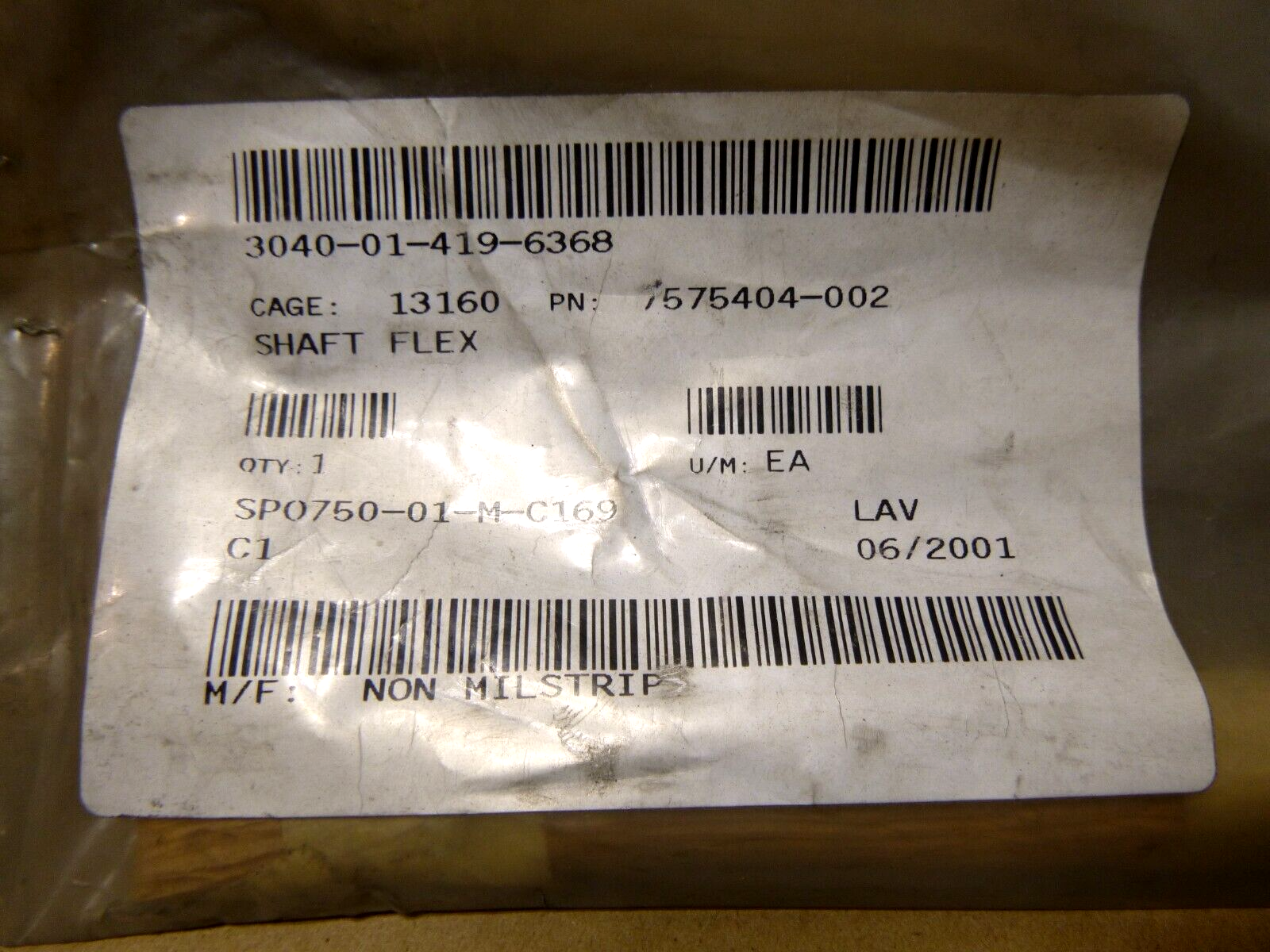 USGI Military LAV Flexible Drive Shaft 7575404-002, 3040-01-419-6368 | Industrial MRO Replacement Parts, Manufacturing Machine Parts &amp; Components, Heavy Equipment Parts Supplier