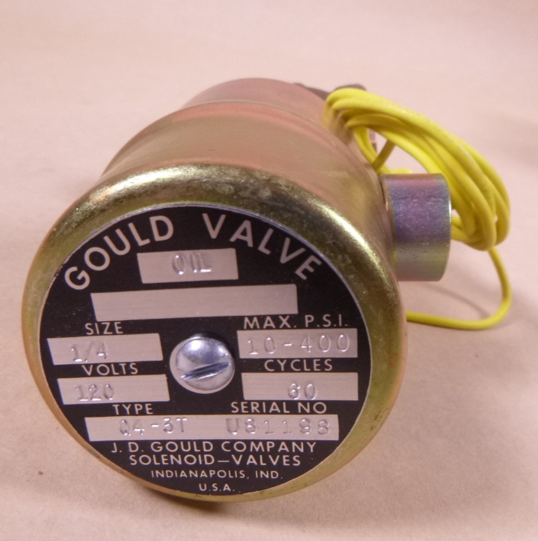 Gould Q4-3T 1/4" Oil 2-Way Valve, 10-400 PSI, 120V, 60Hz