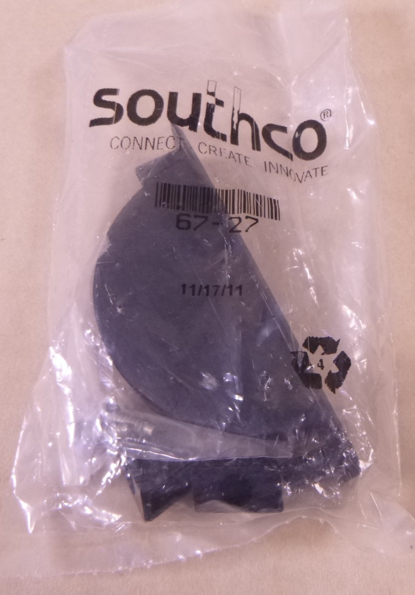 Southco 67-27 Concealed Pull, Medium Size, Plastic Housing, Black, Aluminum Hand