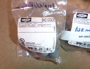 (Lot of 8) Hubbell SHC1003CR Cord Connector Straight Male .19-.25" 1/4" Nylon | Electrical MRO Replacement Parts & Components and Commercial Electrical Supplies Company