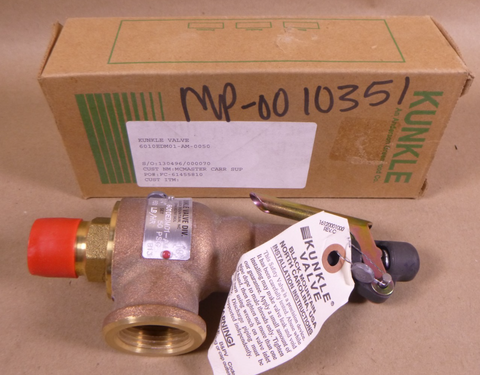 KUNKLE 6010EDM01-AM Bronze Safety Relief Valve 3/4" 50PSI 6010EDM01-AM-0050 | Industrial MRO Replacement Parts, Manufacturing Machine Parts & Components, Heavy Equipment Parts Supplier
