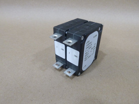 Airpax IUGNF66-33465-10 Magnetic Hydraulic Delay Circuit Breaker 10 Amp 2 Pole