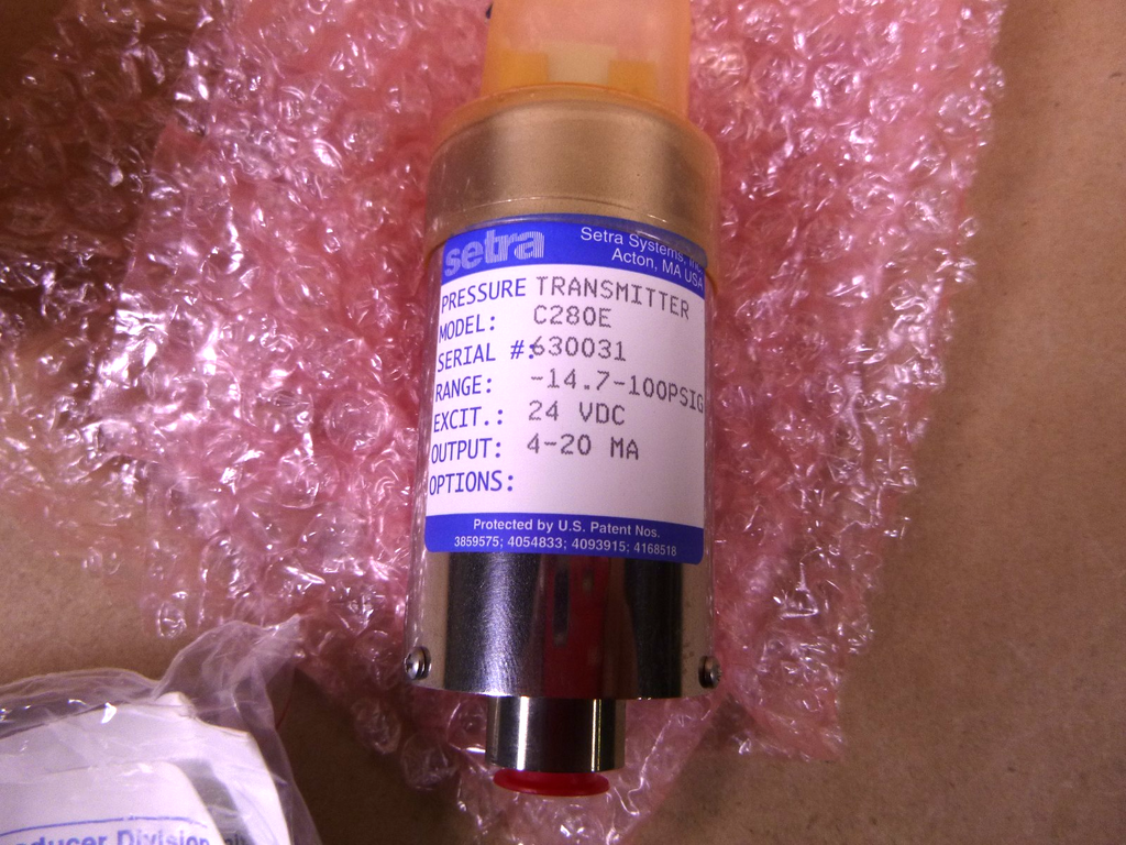 Setra C280E Pressure Transmitter, 14.7-100psi, 24vdc, 4-20mA, 280111-16 | Electrical MRO Replacement Parts & Components and Commercial Electrical Supplies Company